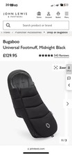 Bugaboo footmuff for sale  KING'S LYNN