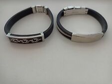 Braccialetti uomo nero usato  Italia