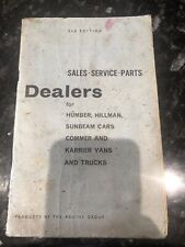 Humber hillman sunbeam for sale  PATHHEAD