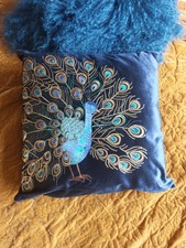 peacock cushion for sale  BRISTOL