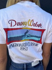 1983 VINTAGE ANOS 80 DEWEY WEBER LONGBOARD CLÁSSICO CONCURSO DE SURF CAMISETA TAMANHO S SURFING comprar usado  Enviando para Brazil