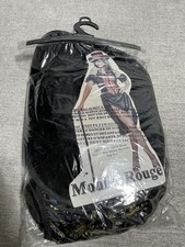 Fantasia Moulin Rouge Adulto Feminino Grande Halloween Veludo Preto Mini Vestido Cabaré comprar usado  Enviando para Brazil