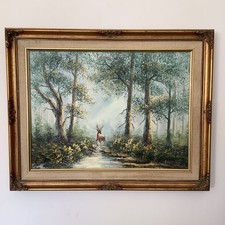 Vintage oil canvas for sale  BOSTON