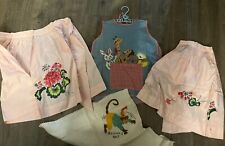Lote vintage de aventais e fraldas de linho pintados à mão para bebês comprar usado  Enviando para Brazil