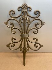 Lg. Placa FLEUR DE LIS de ferro fundido ~ Decoração de parede ~ Rústica - Estilo francês 12" x 18", usado comprar usado  Enviando para Brazil