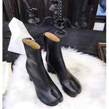 Bota 2023 biqueira dividida salto alto robusta feminina bota de couro moda outono sapato bota comprar usado  Enviando para Brazil