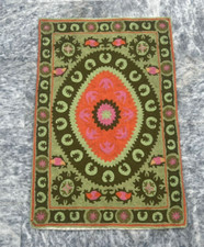 Tapete de lã vintage feito à mão estilo francês Aubusson bordado kilim 89 x 59 cm, usado comprar usado  Enviando para Brazil