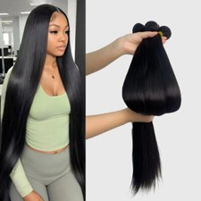 Pacotes de cabelo humano reto osso 16A 3/4/5 pacotes de cabelo humano virgem brasileira comprar usado  Enviando para Brazil