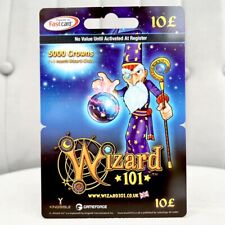 Cartão promocional raro Wizard101 Reino Unido mercadoria de videogame PC Store display vintage 101, usado comprar usado  Enviando para Brazil