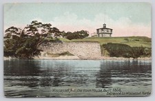 Cartão postal Wiscasset ME Maine Old Block House construído em 1808 entrada no porto c1906 comprar usado  Enviando para Brazil