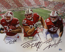 Usado, Combo autografado Watt Brothers Wisconsin Badgers 16x20 foto Beckett 39787 comprar usado  Enviando para Brazil
