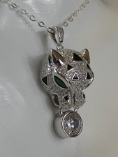 Colar pingente de prata fina estilo art déco gato pantera comprar usado Colar pingente de prata fina estilo art déco gato pantera comprar usado  Enviando para Brazil
