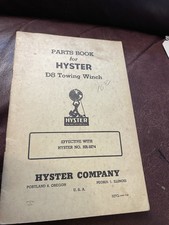 Hyster parts book for sale  Monmouth