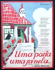 Partituras portuguesas de 1933 - Uma Porta, Uma Janela por Antonio Vianna comprar usado  Enviando para Brazil