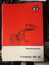 Oryginalna instrukcja obsługi ładowacz czołowy Massey Ferguson MF 36 na sprzedaż  Wysyłka do Poland