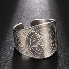 Anello sigillo baphomet usato  Spedire a Italy