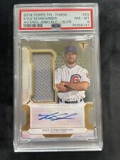 2018 Topps Triple Threads Auto Jumbo Relic Kyle Schwarber 29/75 PSA 9 segunda mano  Embacar hacia Argentina