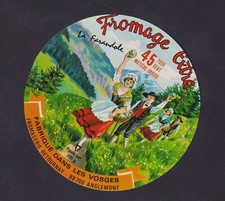 Ancienne étiquette fromage d'occasion  France