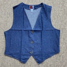 Novo Colete Jeans Feminino Vintage Cinto de Sol Tamanho XL Azul Jeans Botão Frontal Sem Mangas Anos 90 comprar usado Novo Colete Jeans Feminino Vintage Cinto de Sol Tamanho XL Azul Jeans Botão Frontal Sem Mangas Anos 90 comprar usado  Enviando para Brazil
