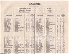 1873. radnorshire. names for sale  SHREWSBURY