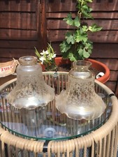Pair vintage frosted for sale  NOTTINGHAM
