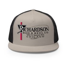 Usado, Chapéu caminhoneiro Richardson Rod & Reel Chicago IL logotipo equipamento de pesca vintage NOVO comprar usado  Enviando para Brazil