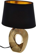 Lampa stołowa Reality Taba Ceramiczny abażur z tkaniny czarny złoty 52 cm na sprzedaż  PL