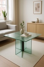 Square glass desk for sale  LUTON