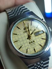 Antigo ORIENT tristar 3 estrelas AAA cristal azul Japão relógio automático masculino comprar usado  Enviando para Brazil