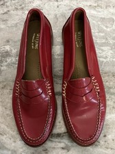 G.H. Mocassim de couro feminino BASS tamanho 6 vermelho, usado comprar usado  Enviando para Brazil