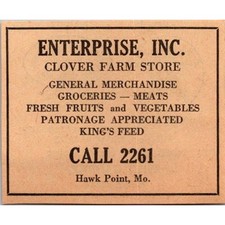 Enterprise inc clover for sale  Hinckley