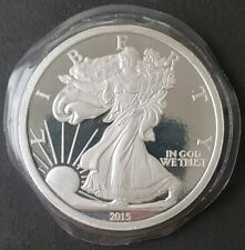 Caminante redondo de plata Proof 2015 de 5 oz en plástico segunda mano  Embacar hacia Argentina