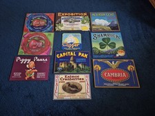 LOTE VINTAGE DE 10 ETIQUETAS PUBLICITÁRIAS ORIGINAIS de papel vegetal maçã frutas comprar usado  Enviando para Brazil