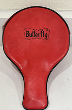 Estojo de couro genuíno vintage borboleta Tamasu Co remo tênis de mesa envio plano rápido comprar usado  Enviando para Brazil