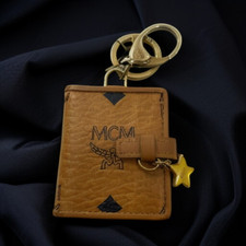 MCM Autêntico Visetos Chaveiro Bolsa Charme Foto Cartão Comercial Estojo Marrom comprar usado  Enviando para Brazil