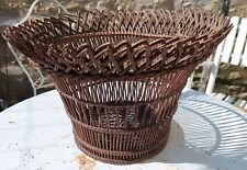 Corbeille vintage osier d'occasion  Monts-sur-Guesnes