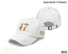 Usado, 47 Chapéu Charlie Kirk Trump Dourado Bordado Perfil Baixo Chapéu Ajustável Republicano comprar usado  Enviando para Brazil