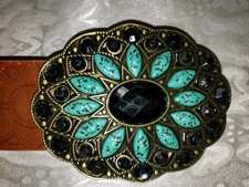 ladies buckles belt turquoise for sale  Chicago