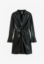 Lederimitat kleid kragen gebraucht kaufen  Deutschland