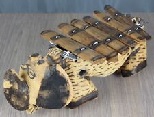 Balafone/balafão/xilofone africano esculpido à mão em madeira 16,5" comprar usado  Enviando para Brazil