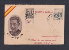 ESPANHA 1937 EDIÇÕES LOCAIS SOBREIMPRESSAS 'GENERAL MOLA' CARTÃO POSTAL MALAGA comprar usado  Enviando para Brazil