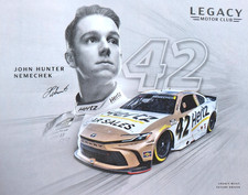 NOVO! CARTÃO POSTAL 2025 JOHN HUNTER NEMECHEK #42 "HERTZ CAR SALES" DOVER NASCAR CUP! comprar usado  Enviando para Brazil