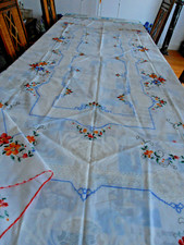 Nappe blanche fleurs d'occasion  Bourgneuf-en-Retz