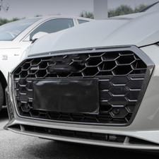 Tampa de moldagem de grade de para-choque dianteiro acabamento para 2020-23 AUDI A5 S5 fibra de carbono ABS comprar usado  Enviando para Brazil