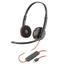 Poly Blackwire 3220 fone de ouvido com fio Plantronics microfone com cancelamento de ruído design estéreo comprar usado  Enviando para Brazil