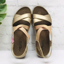 Sandália Feminina Flexus Spring Step Tamanho 40 Couro Metálico Dourado/Elástico comprar usado  Enviando para Brazil