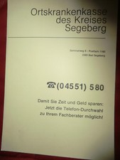 Telefonliste rtskrankenkasse k gebraucht kaufen  Deutschland