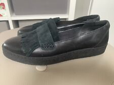 Clarks black leather for sale  ALFRETON
