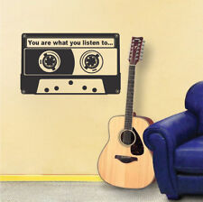 Usado, Adesivo de parede personalizado música papel de parede mural cassete antigo design removível, b10 comprar usado  Enviando para Brazil