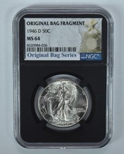 1946-D Walking Liberty meio dólar bolsa original fragmento MS64 NGC comprar usado  Enviando para Brazil